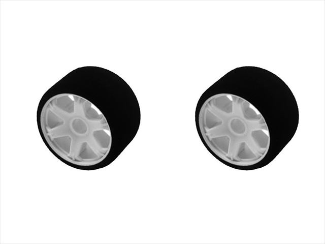 Pre-glued Front Foam Tires, Medium 30 (White)