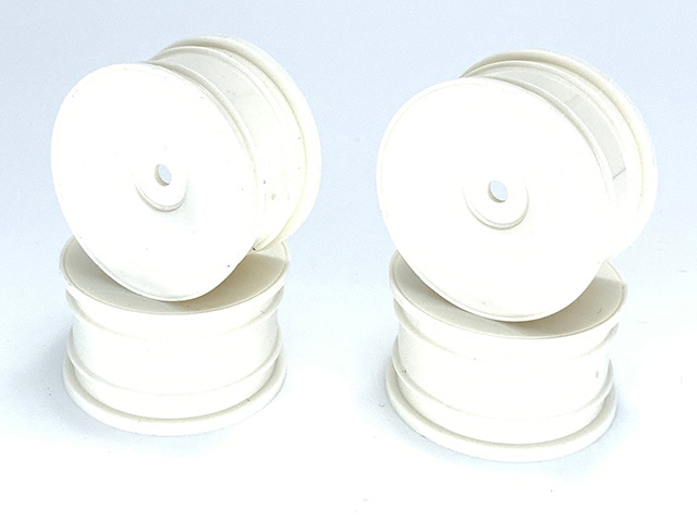 Competition Dish Wheels for Mini Touring Cars, White, 4 pcs.