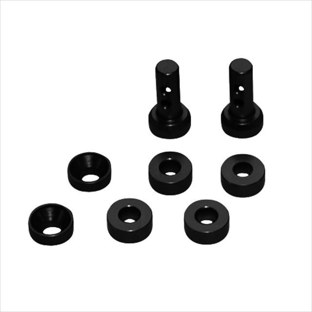 アルミリアボディマウント タミヤF103用 ブラック Aluminum rear body mount (for TAMIYA F103) black