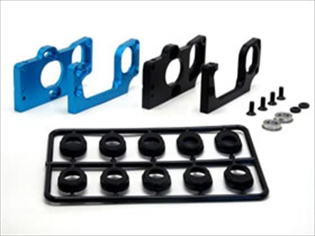 ブラシレス対応アルミモーターマウント(ブルー)タミヤF103,104X-1用 Aluminum motor mount (blue) TAMIYA F103,104X-1 for brushless