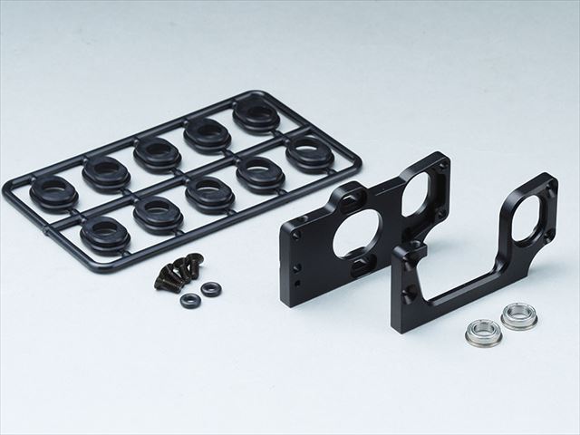 Brushless-Compatible Aluminum Motor Mount for Tamiya F103/F104X-1, Black