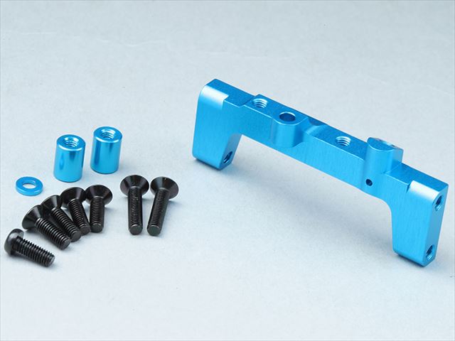 アルミモーターマウントブロック前側(ブルー)タミヤF103,104X-1用 Aluminum motor mount block front (blue) TAMIYA F103,104X-1