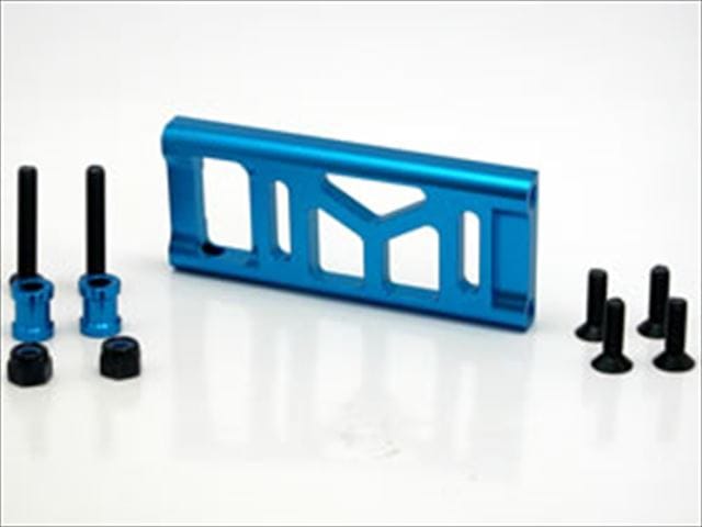 アルミモーターマウントブロック後側(ブルー)タミヤF103,104X-1用 Aluminum motor mount block rear (blue) TAMIYA F103,104X-1