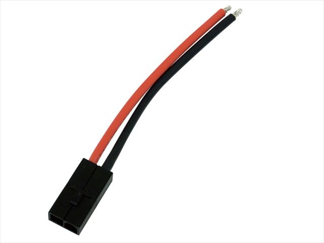 7.2Vタミヤメス黒コネクター 14Gワイヤー100mm付 7.2V TAMIYA female black connector (14G wire 100mm applying)