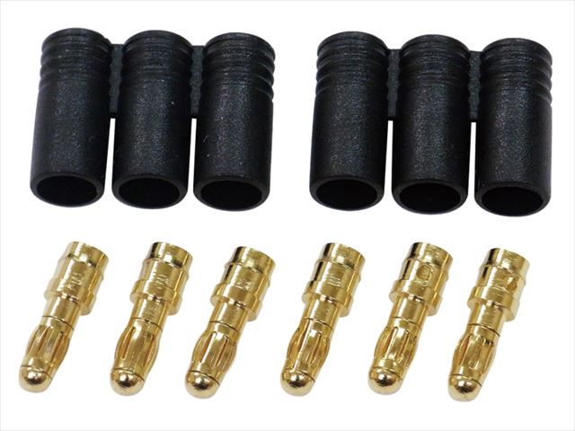 3 -Way Housing Included 3.5 Bullet Connector (for Brushless Motor) Male 2 Set