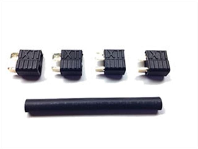 T Type 2P Connector (Female 4 pcs.) Black