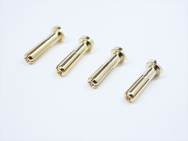リポ用Φ4 バナナコネクター(4個入) 汎用品 Φ4 Gold Bullet connector (4 pcs.) general-purpose goods for Lipo