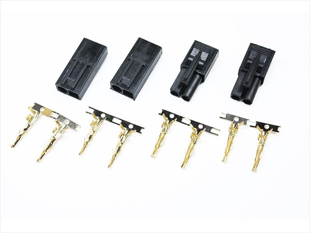 Electric Airsoft Gun Mini S-Type Black Connector, 2 Male/Female Pairs