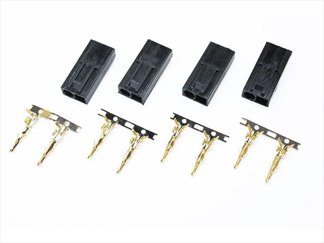Mini S-Type Black Airsoft Connectors (Female, 4 pcs.)