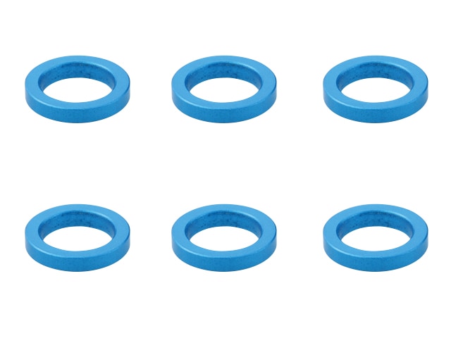 アルミカラー φ6×4×1.0t タミヤブルー 6個入り Aluminum Collar 6 φ6×4×1.0t (TAMIYA Blue)