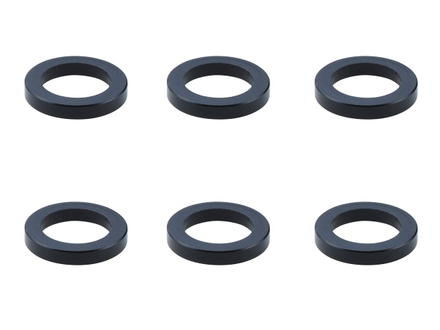 M4アルミカラー φ6×4×1.0t (ブラック)6個入リ Aluminum Collar 6 φ6×4×1.0t (black)