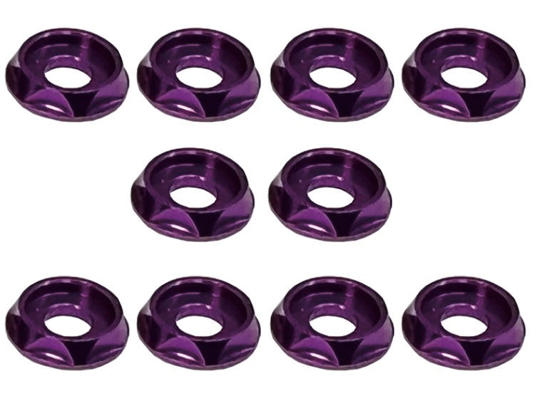 Aluminum Washer (for M3 CAP Screw)(Purple) 10pcs Aluminum M3