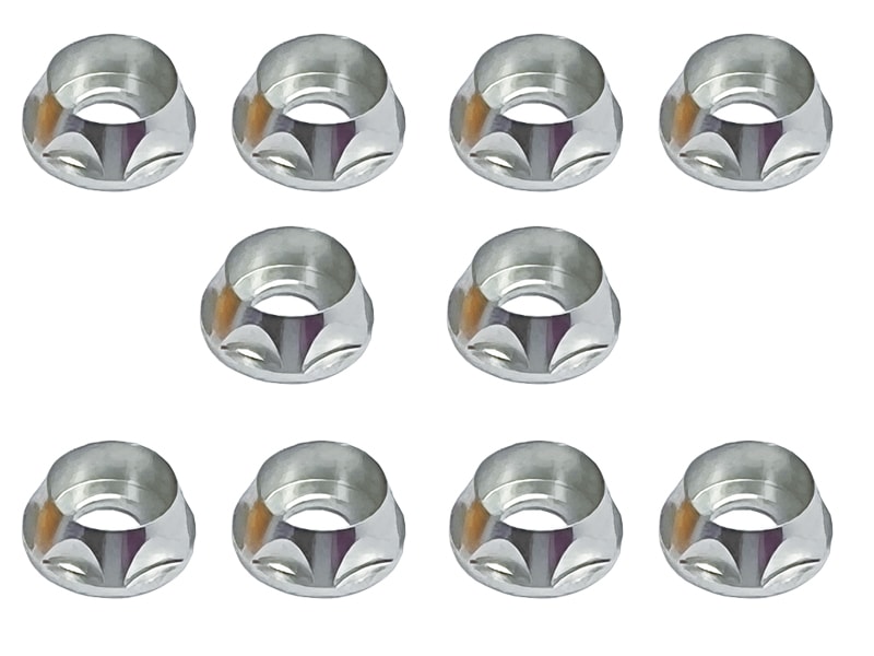 M4 CAPビス用アルミワッシャー(シルバー) 10pcs Aluminum M4 dish washer for cap screw(silver) 10 pcs.