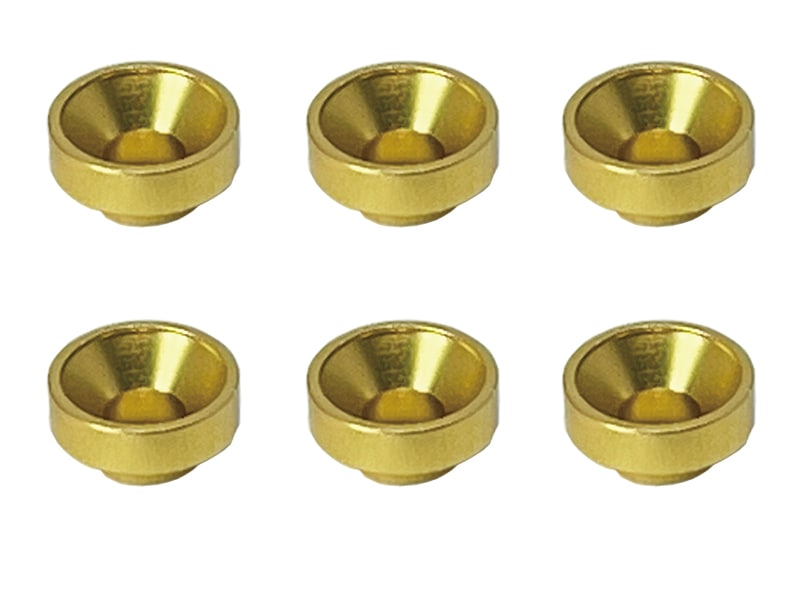 アルミボス付皿ワッシャー ゴールド 6個入 Aluminum bossed dish washer gold 6pcs.