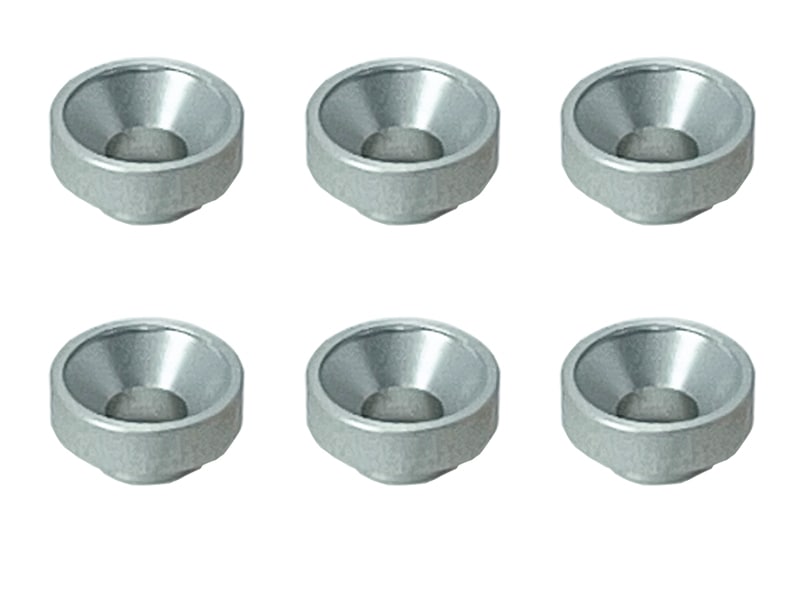 アルミボス付皿ワッシャー シルバー 6個入 Aluminum bossed dish washer silver 6 pcs.