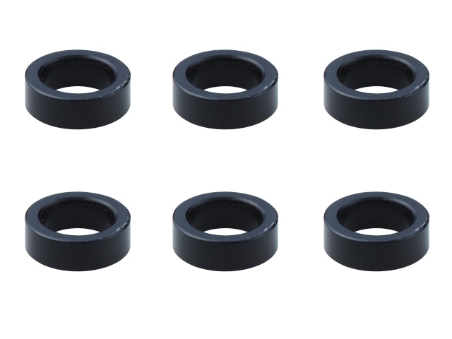 M4アルミカラー φ6×4×2.0t (ブラック)6個入リ Aluminum Collar 6 φ6×4×2.0t (black)