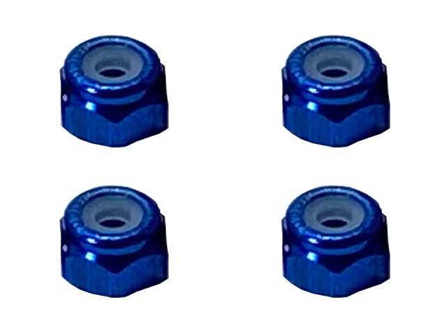 Aluminum Nylon-Insert Nut M2 (Dark Blue) 4pcs