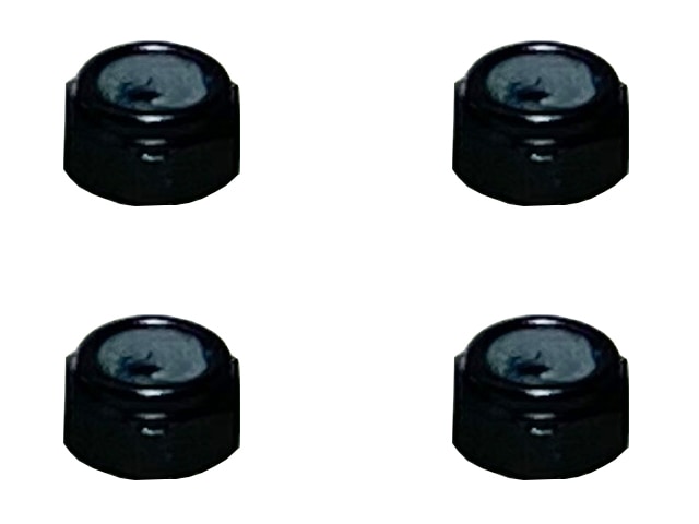 アルミ薄型ナイロンナット M2 （ブラック) 4pcs