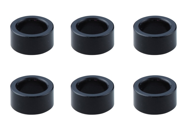 M4アルミカラー φ6×4×3.0t (ブラック)6個入リ Aluminum Collar 6 φ6×4×3.0t (black)
