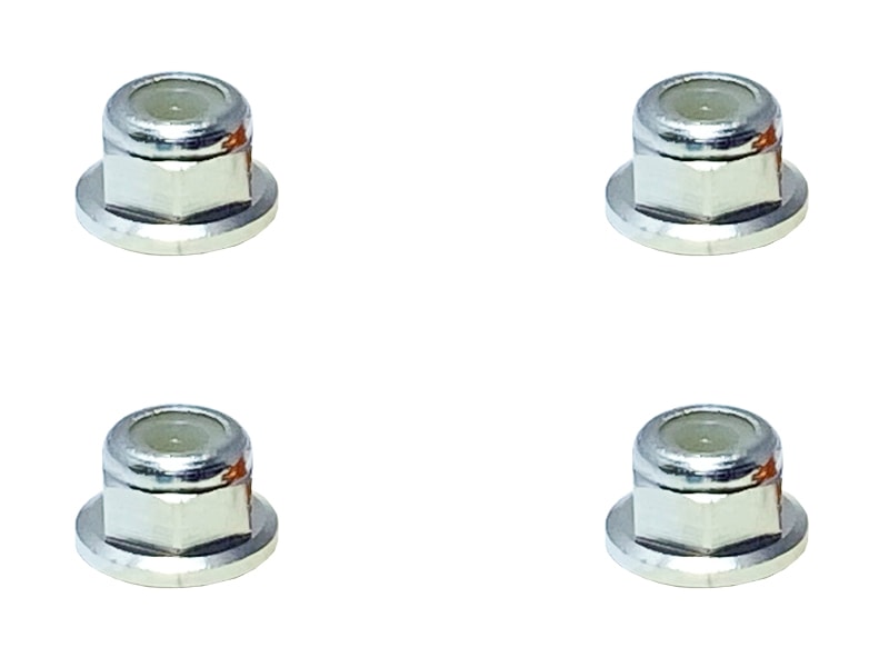 アルミフランジナイロンナット M3 （シルバー) 4pcs