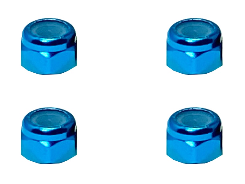 アルミナイロンナット M3 （ライトブルー) 4pcs 3㎜ Aluminum nylon nut TAMIYA Blue