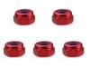 Aluminum Thin Nylon-Insert Nut M3 (Red) 4pcs