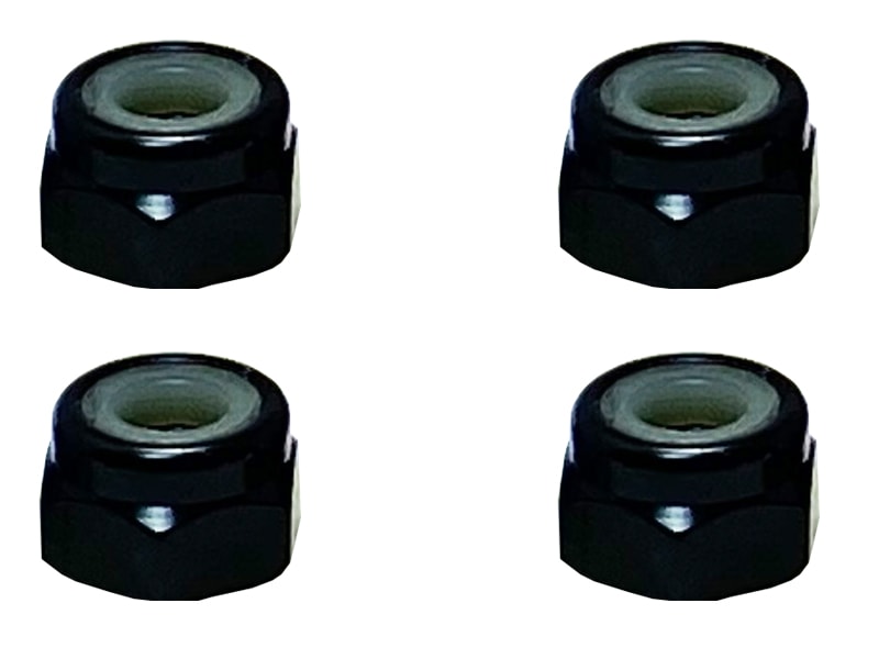 アルミナイロンナット M4 (ブラック) 4pcs