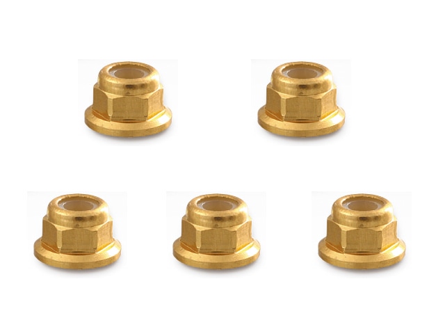 4mm アルミフランジナイロンナット ゴールド