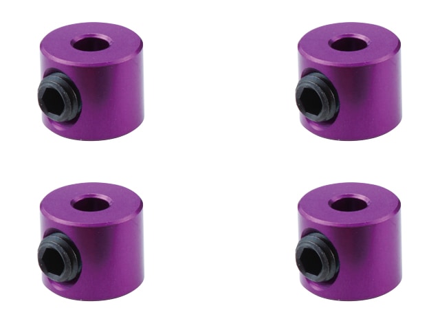 Aluminum Linkage Stopper Purple 4pcs