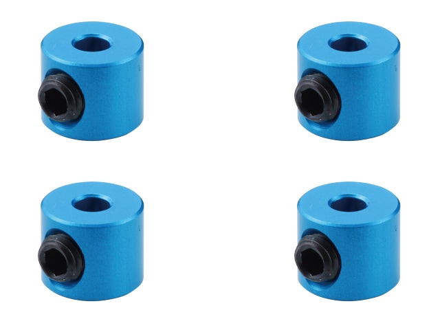 Aluminum Linkage Stopper Light Blue 4pcs