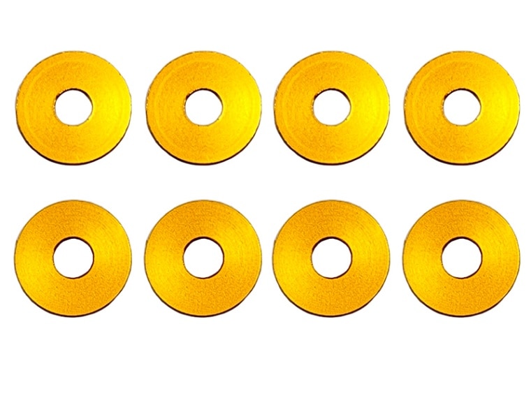 Aluminum Wheel Spacer Gold Aluminum wheel spacer (gold)0.5t & 1.0t each 4pcs.