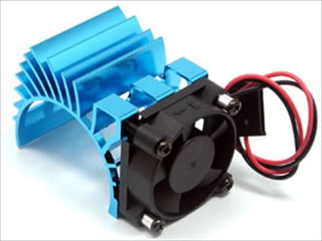ストロングファン30&モーターヒートシンクセット タミヤブルー Strong fan 30& motor heat sink set (TAMIYA Blue)