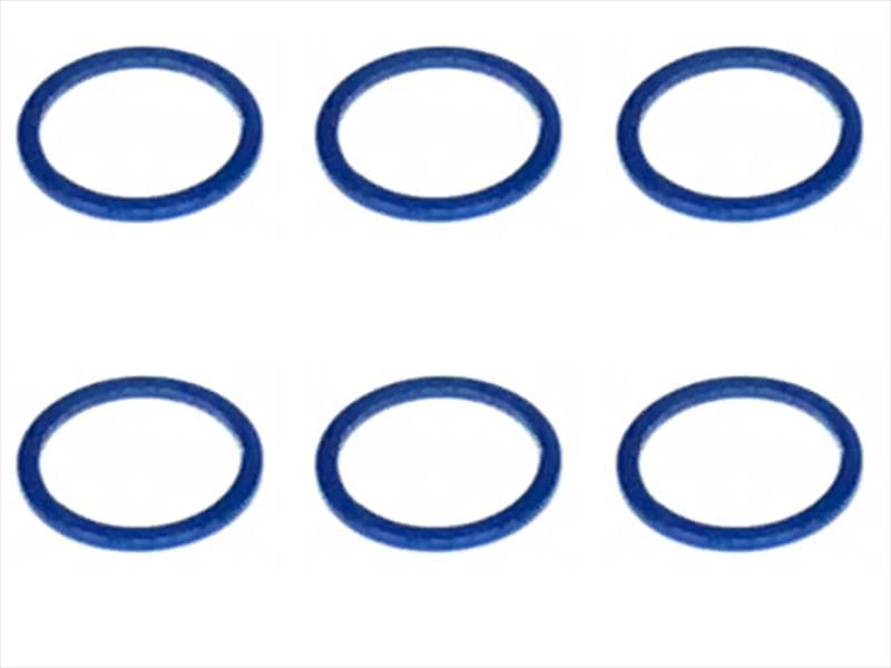 Inch Aluminum Collar φ7.9×6.4×0.5t (6 pcs.) Dark Blue Collar 0.5t of adjustment of width of Rear car (6 pcs.) Dark Blue for 1/12 racing