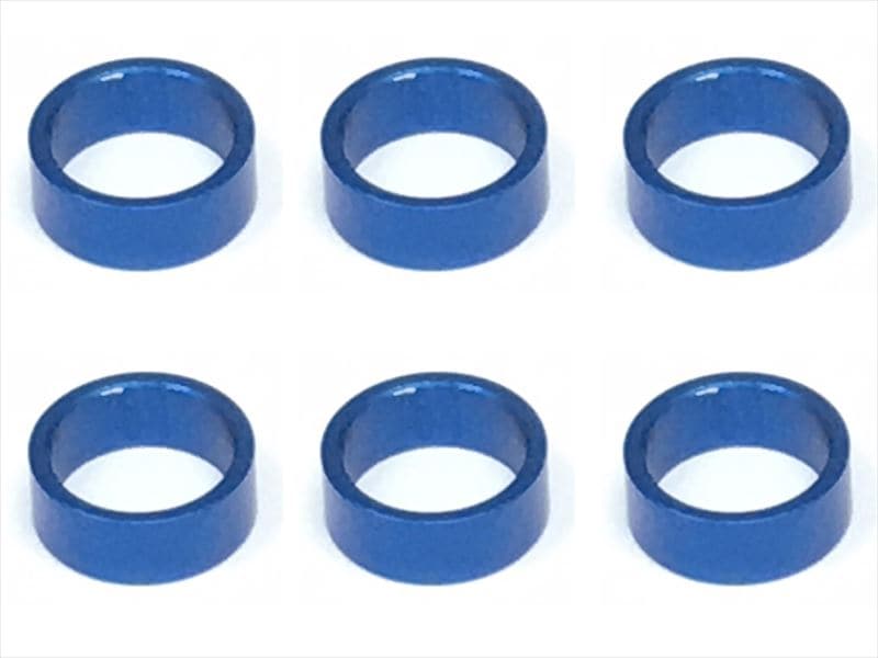 Inch Aluminum Collar φ7.9×6.4×3.0t (6 pcs.) Dark Blue Collar 3.0t of adjustment of width of Rear car (6 pcs.) Dark Blue for 1/12 racing