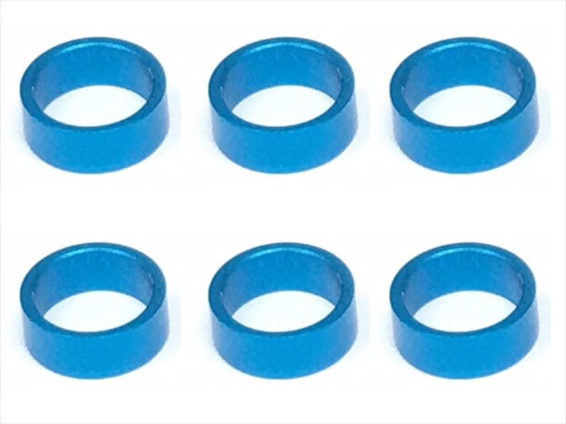 Inch Aluminum Collar φ7.9×6.4×3.0t (6 pcs.) Light Blue Collar 3.0t of adjustment of width of Rear car (6 pcs.) TAMIYA Blue for 1/12 racing
