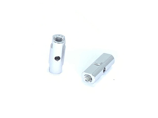 Aluminum Post Set 13.5L(Silver)0.5t With Collar 2 pcs.