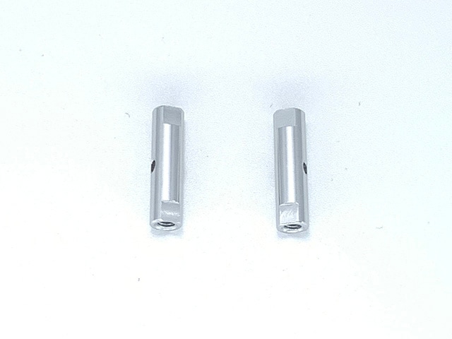 Aluminum Post Set 19L(Silver)0.5t With Collar 2 pcs.
