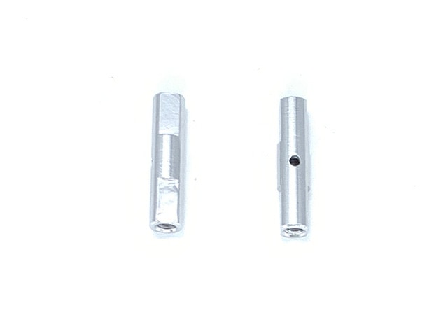 Aluminum Post Set 21L(Silver)0.5t With Collar 2 pcs.