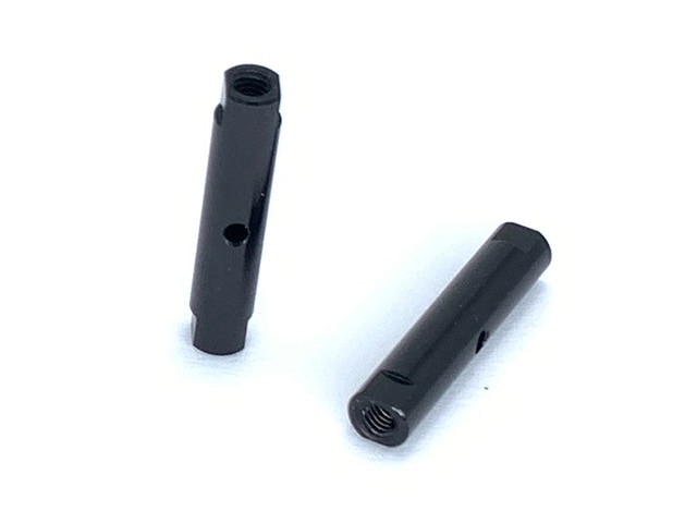 Aluminum Post Set 25L(Black)0.5t With Collar 2 pcs.