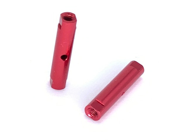 Aluminum Post Set 25L(Red)0.5t With Collar 2 pcs.