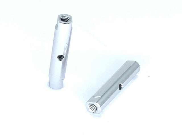Aluminum Post Set 25L(Silver)0.5t With Collar 2 pcs.