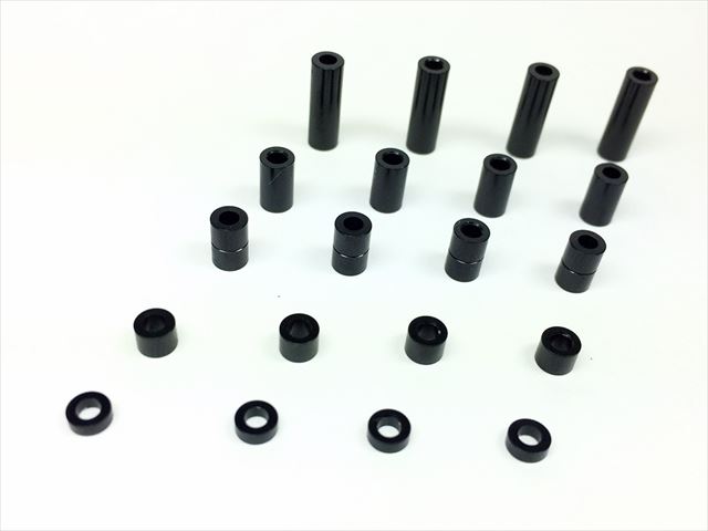 Φ2 Aluminum Collar Set 1.5t,3t,6t,6.7t,12t(Black) Each 4 pcs.
