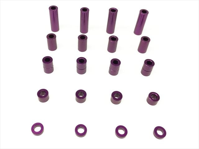 Φ2 Aluminum Collar Set 1.5t,3t,6t,6.7t,12t(Purple) Each 4 pcs.