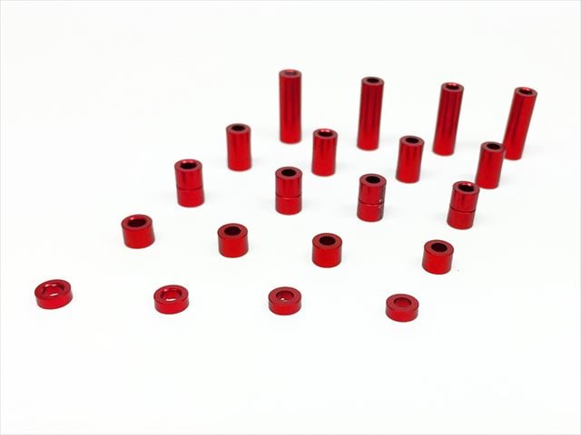 Φ2 Aluminum Collar Set 1.5t,3t,6t,6.7t,12t(Red) Each 4 pcs.