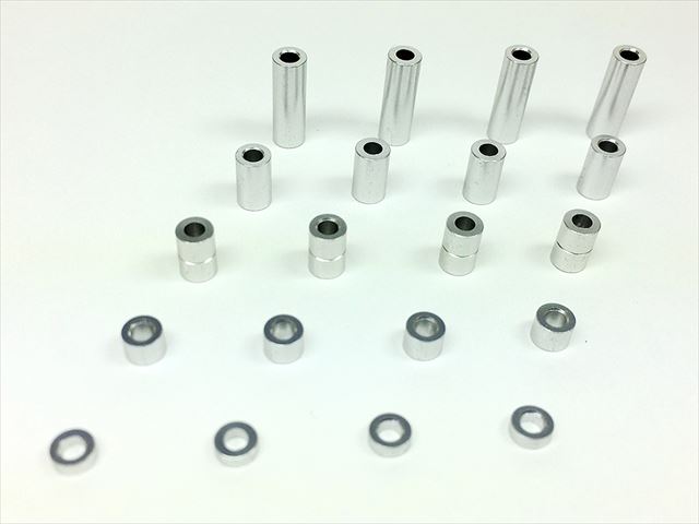 Φ2 Aluminum Collar Set 1.5t,3t,6t,6.7t,12t(Silver) Each 4 pcs.