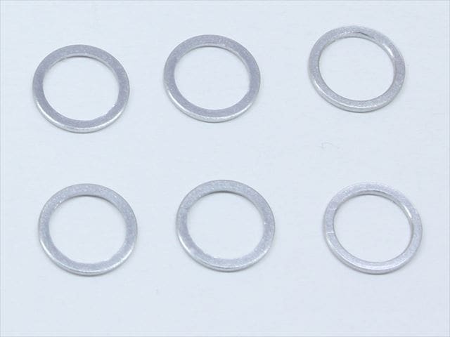 M5 Aluminum Collar φ6.4×5×1.5t (Silver)6 pcs. M5×6.4×1.5t