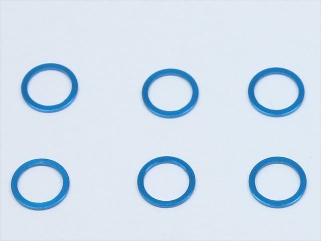 M5 Aluminum Collar φ6.4×5×1.5t (Light Blue)6 pcs. M5×6.4×1.5t
