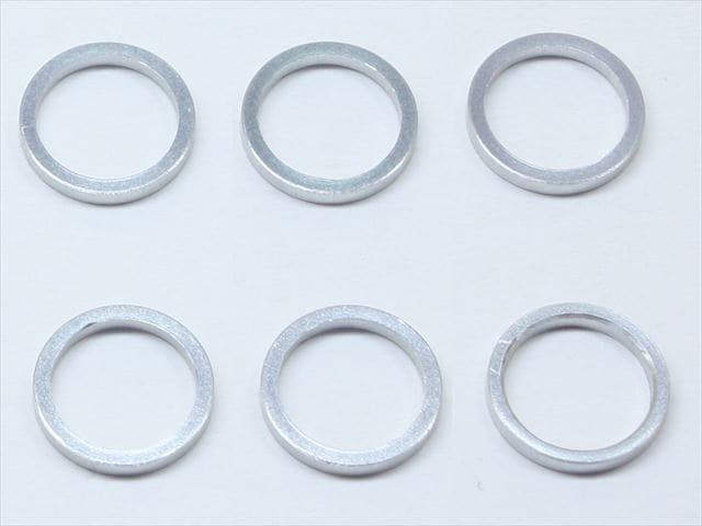 M6 Aluminum Collar φ7.4×6×1.5t (Silver)6 pcs. M6×7.4×1.5t