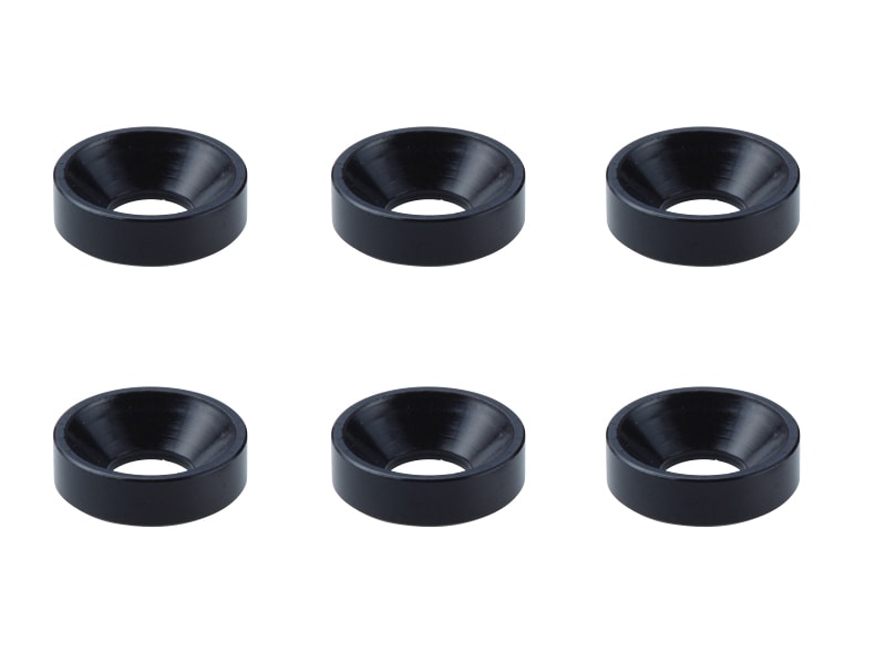 Aluminum M3 Countersunk Washer OD 7mm Black 6pcs Aluminum M3