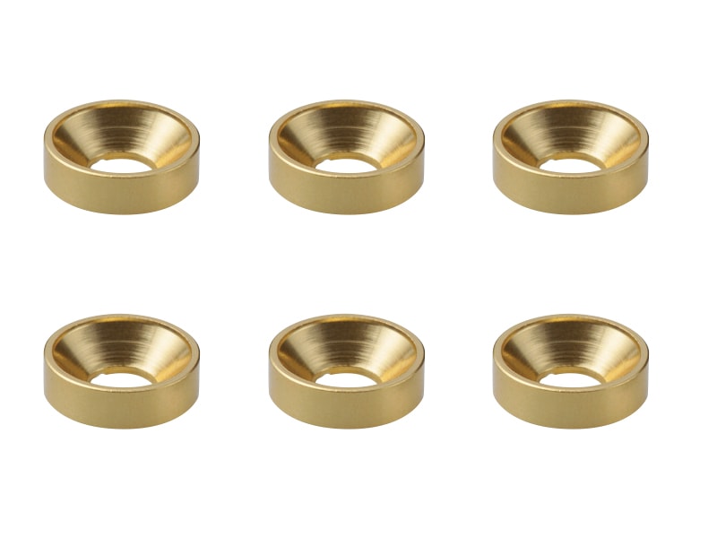 Aluminum M3 Countersunk Washer OD 7mm Gold 6pcs Aluminum M3